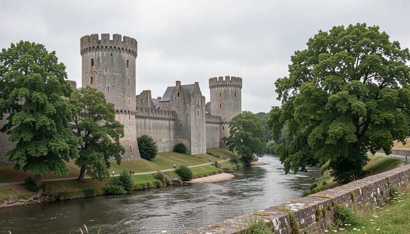 Photographie illustrant : lire le patrimoine médiéval avant d'y jouer, scene preparee pour le magazine Le Rideau de Bourgogne.
